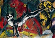 Franz Marc Three cats oil painting reproduction